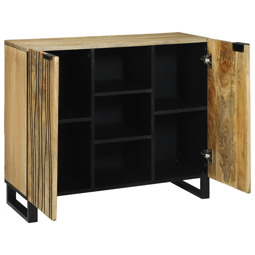 Credenza 90x33.5x75 cm in Legno Massello di Mango