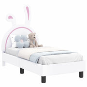 Letto singolo | Letto per adulti | Struttura letto per bambini con testata Bianco 70 x 140 cm PU