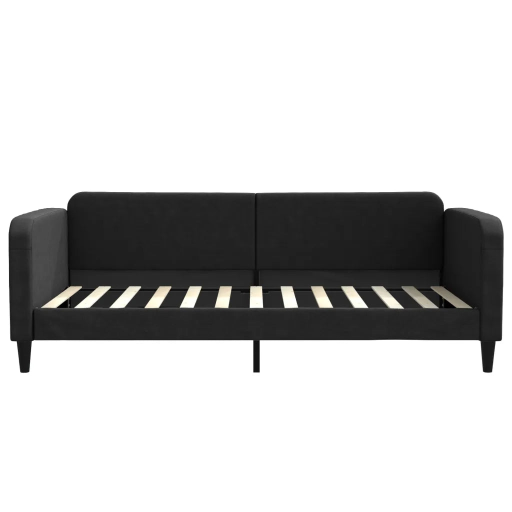 Divano Letto con Letto Estraibile Nero 100x200 cm in Tessuto 3196823