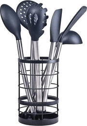 Organizzatore per una cucina ordinata - organizzatore multifunzionale in design moderno nero - contenitore per posate Ø 12 cm