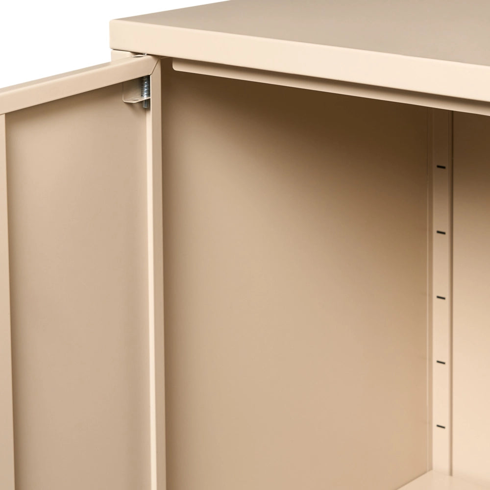 Mobile contenitore in acciaio beige chiaro mobile contenitore per l'ufficio domestico con 2 cassetti design industriale mobile contenitore