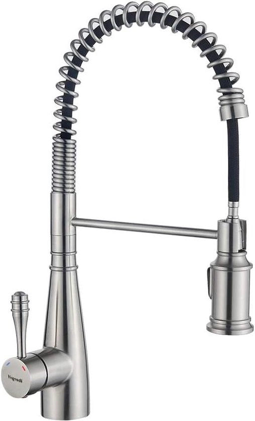 Faucetta da Cucina a Miscelazione Removibile Monomando - Polished Nickel Sifone