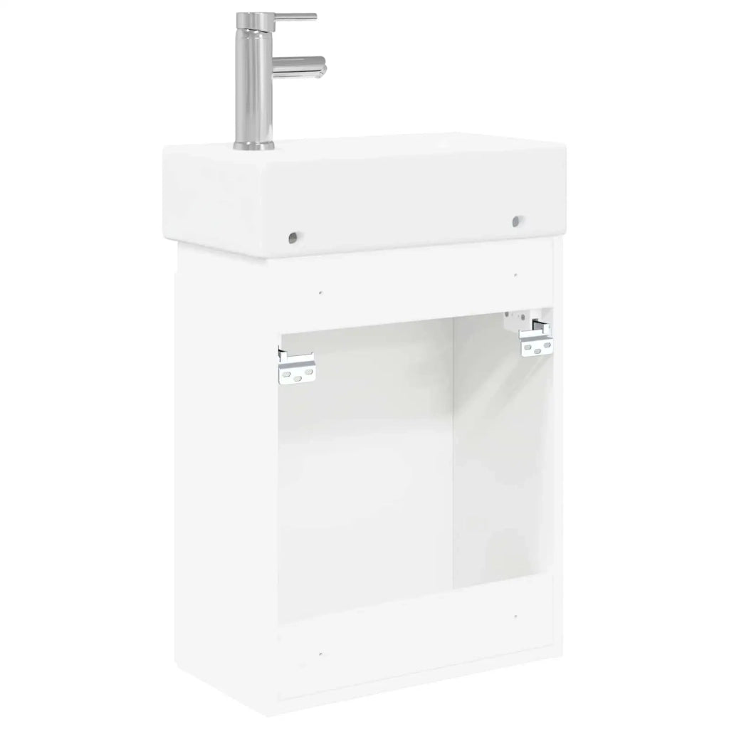 Mobile bagno con rubinetto Bianco 45,5 x 22,5 x 84 cm