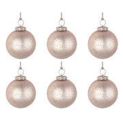 Palline di Natale in Vetro Oro Champagne Strass Elegantia Diametro: 80 mm