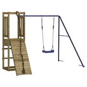 Altalene per parco giochi all'aperto scivolo altalene robuste giochi da giardino 237 x 184 x 169 cm legno di pino impregnato 02_0004742