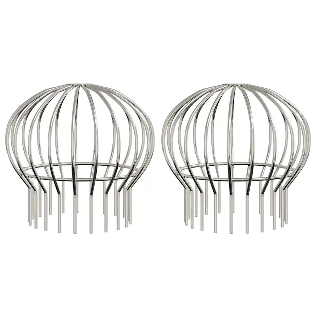 Protezione Foglie per Grondaia 2 pz Argento 160 mm CFW5867953