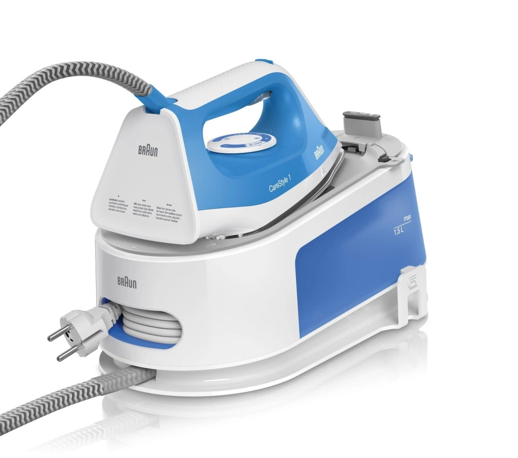 Braun CareStyle 1 Is 1012 Bl Ferro da Stiro con Caldaia 2400W 15 Litri Ceramica Blu-Bianco