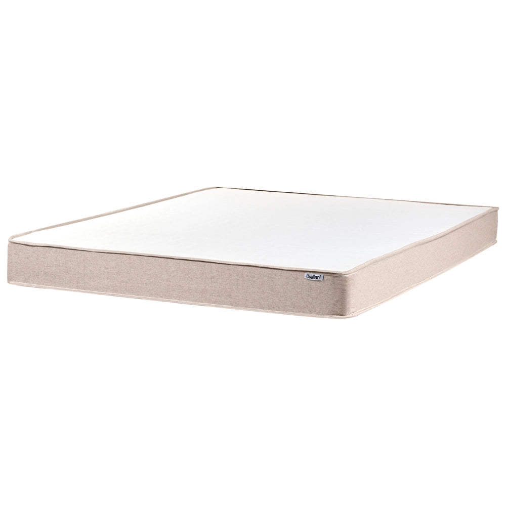 Letto matrimoniale con rete in tessuto 140 x 200 cm con materasso a molle insacchettate senza testiera camera da letto beige