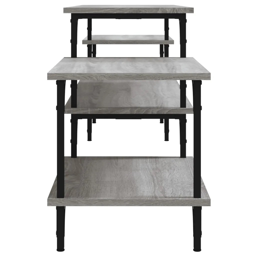 Mobile Porta TV-Mobile per TV-Credenza TV Grigio Sonoma 197x35x52 cm in Legno Multistrato