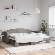 Divano Letto con Letto Estraibile Tortora 90x200 cm in Tessuto 3197191