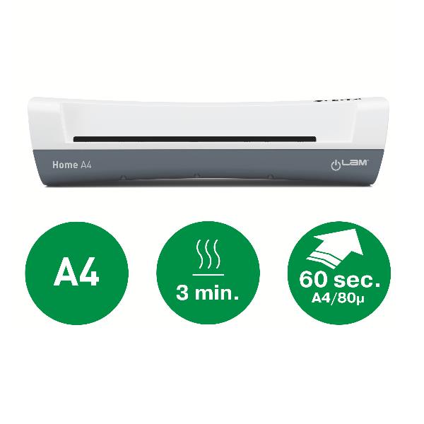 Leitz ilam home plastificatrice a caldo 300 mm/min grigio, bianco - 74310001