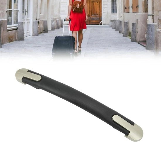 Kit di manubrio e protezione per valigia in plastica con chiusura a zanzara e maniglia portatile.