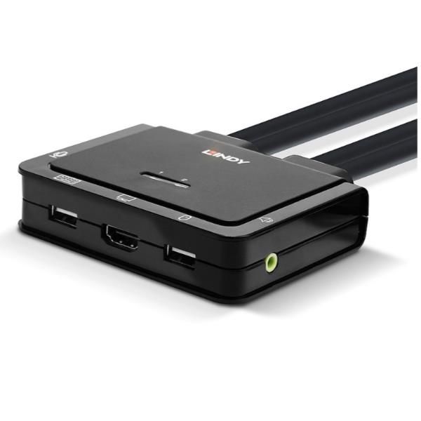 Lindy 42345 switch per keyboard-video-mouse (kvm) montaggio rack nero