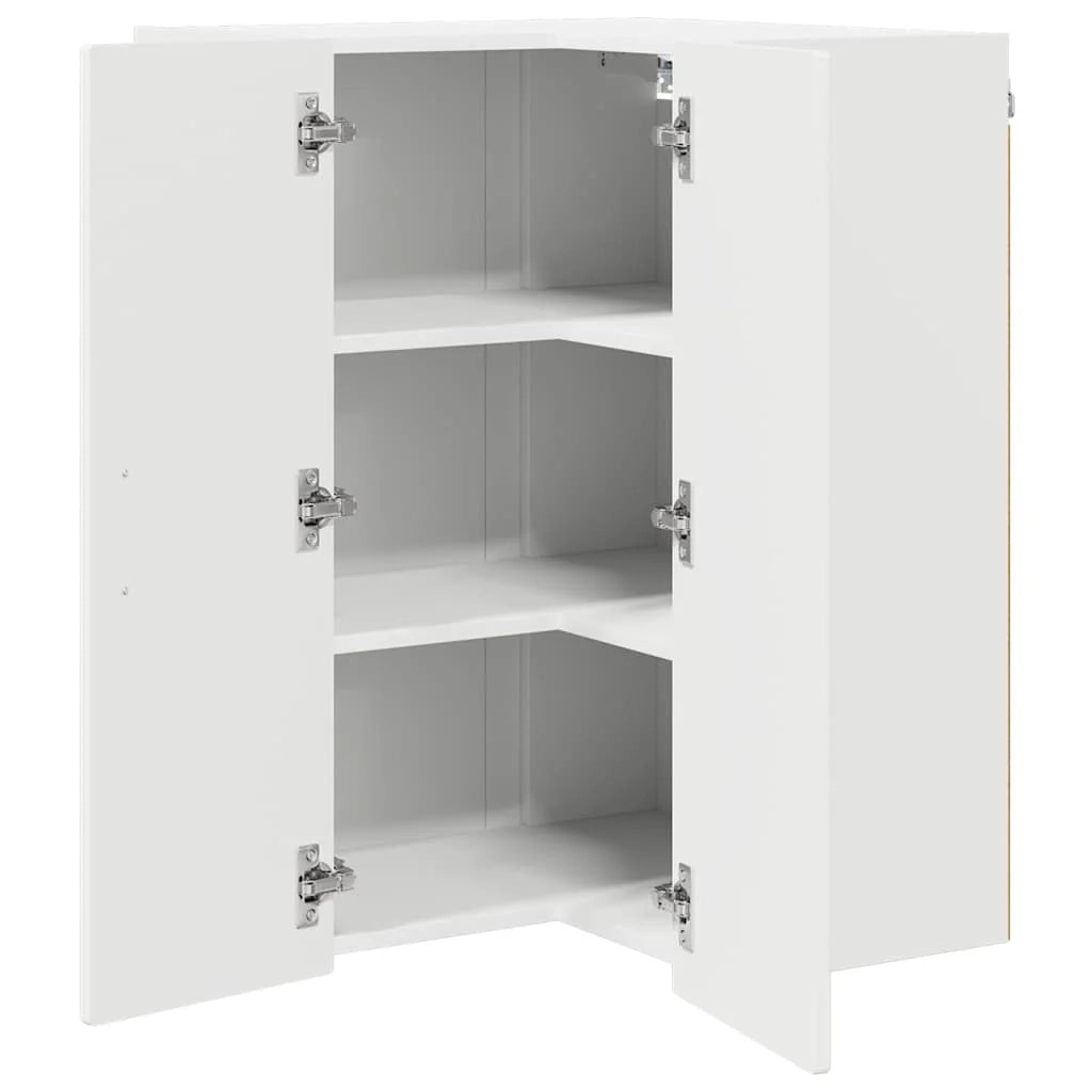 Mobile da cucina moderno da parete con pratico spazio di archiviazione 57 x 57 x 80 cm legno ingegnerizzato bianco 02_0054418