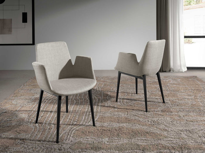 Sedia in tessuto grigio