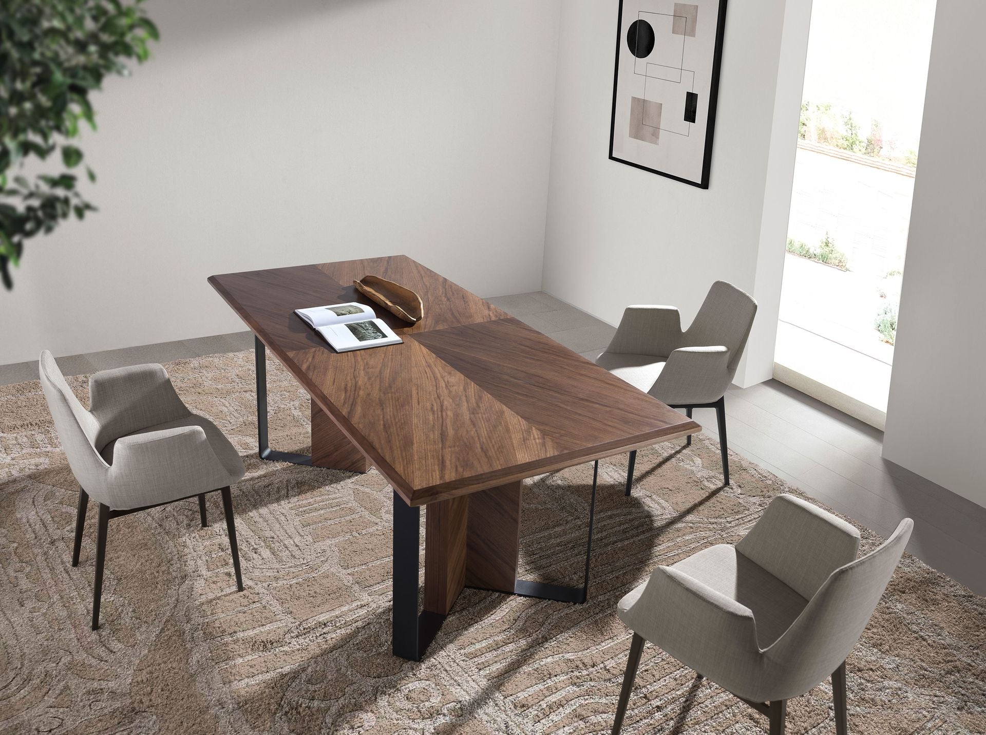 Sedia in tessuto grigio