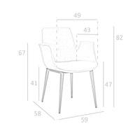 Sedia in tessuto grigio