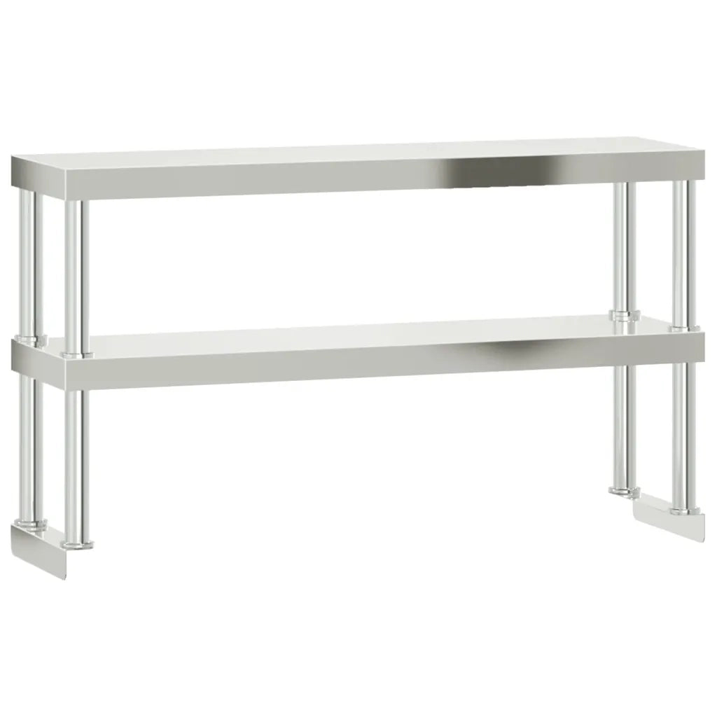 Tavolo Lavoro Cucina con Ripiano 110x55x150 cm Acciaio Inox CFW3505888