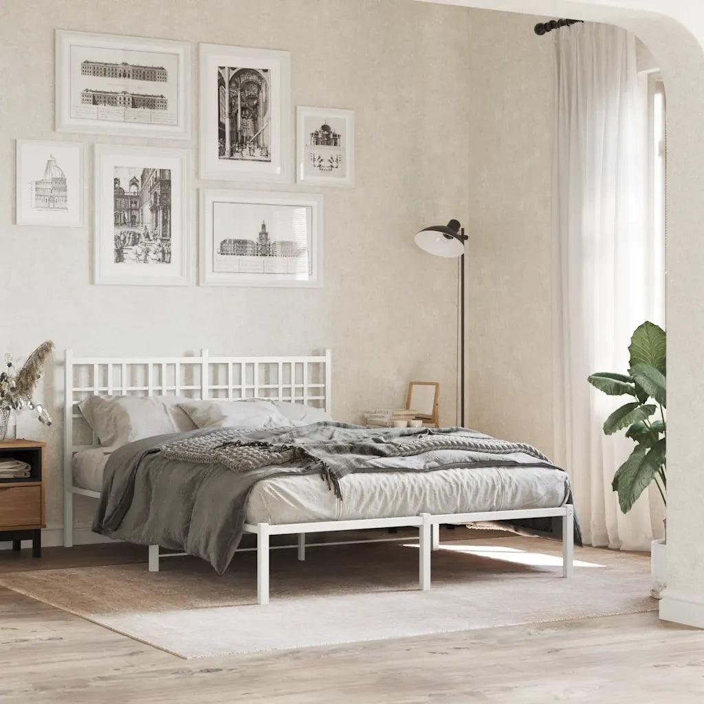 Testiera di Ricambio in Metallo Bianco 120 cm 376404