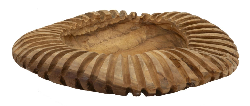 S/TASCHE GERIS IN TEAK RICICLATO CM Ø 35X7 (PEZZI UNICI - NON RIP. IN SERIE)