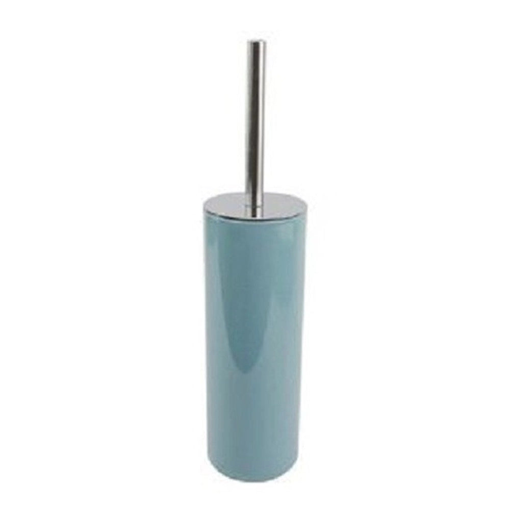 Trade Shop - Portascopino Porta Scopino Con Scopettino Wc Bagno Verde Petrolio Silver 69484 -