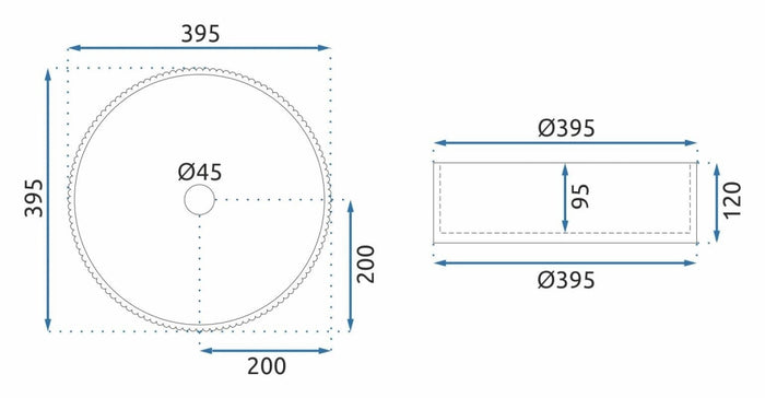 Lavabo Da Appoggio Rea Ingrid Grey