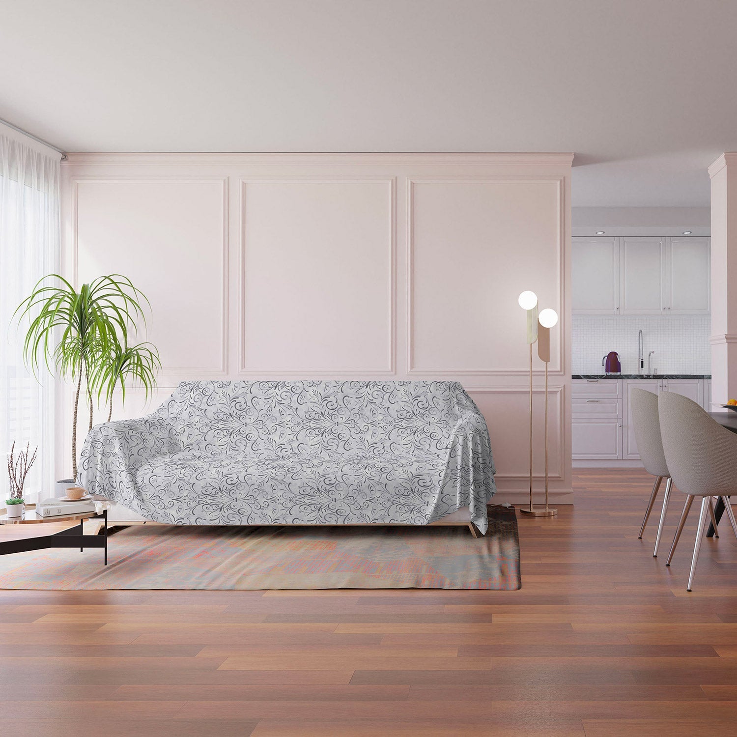 Telo Arredo Copritutto 170x260 cm Copridivano in Microfibra Ornato