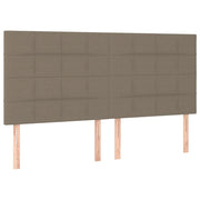 Testiera | Testata per letto Tortora 180x5x118/128 cm Tessuto