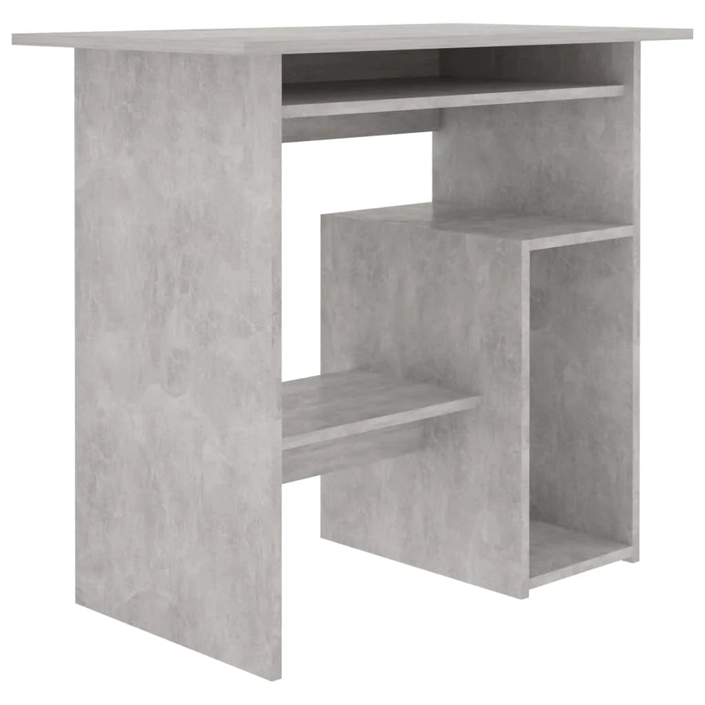 Scrivania tavolo postazione di lavoro mobile per computer studio 80 x 45 x 74 cm legno ingegnerizzato grigio 02_0023847