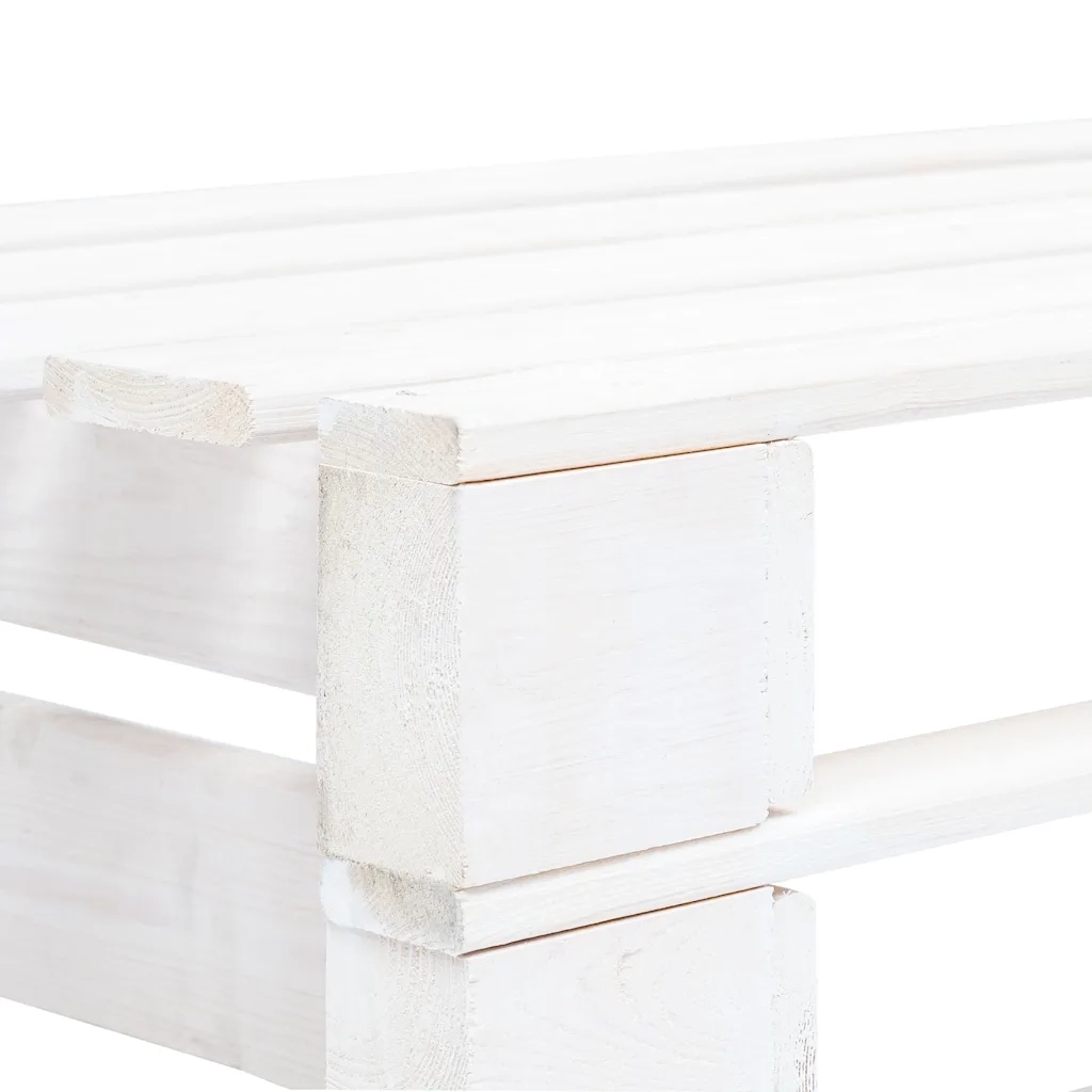 Panchina da Giardino | Panca da Giardino su Pallet in Legno Bianco