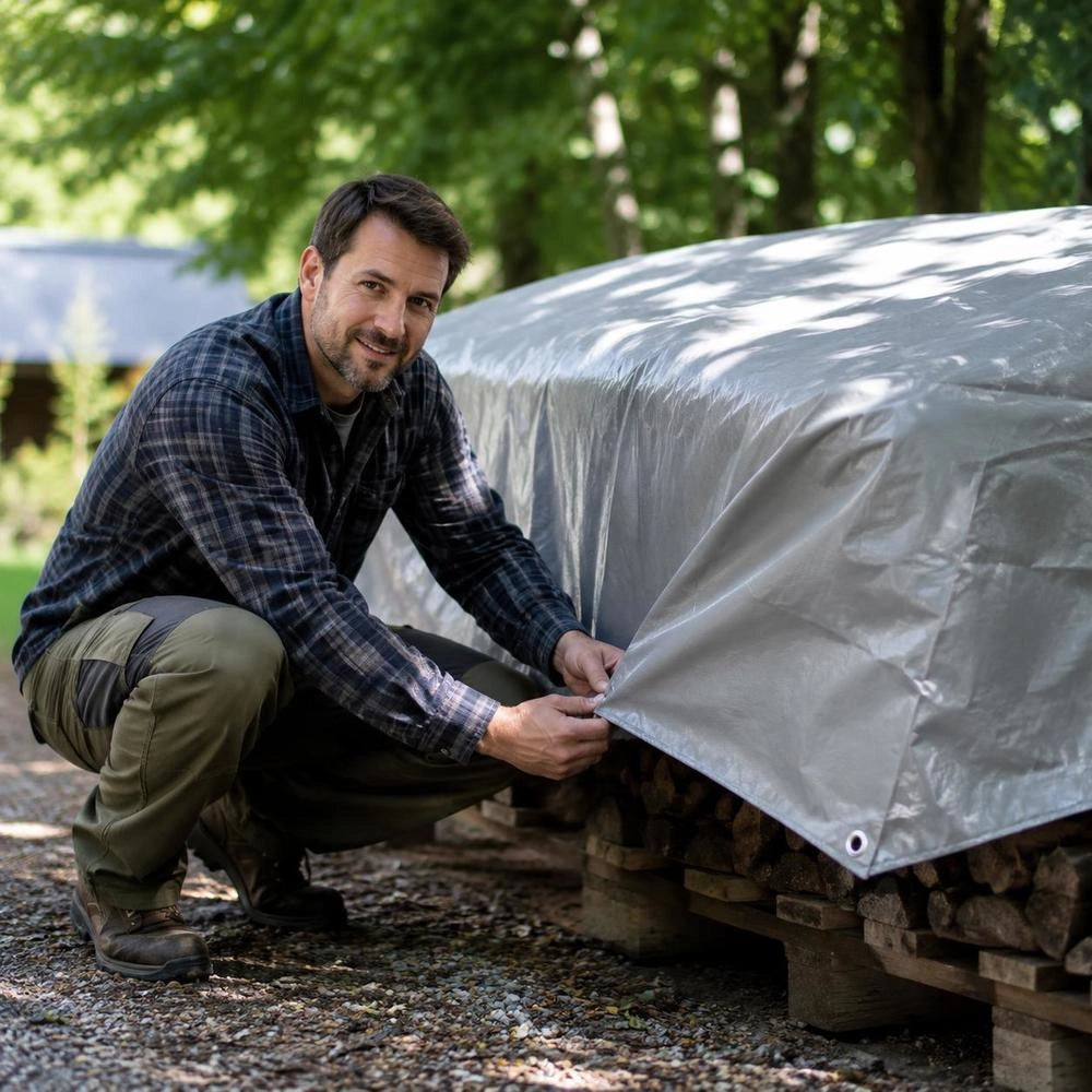 Tarpaulin 650 G/square Meter 4x4 M Grey
