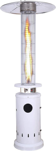 Ke grill ke52920/w stufa fire glass fungo per esterni colore bianco gas bombola trasportabile potenza 13 kw  20mq
