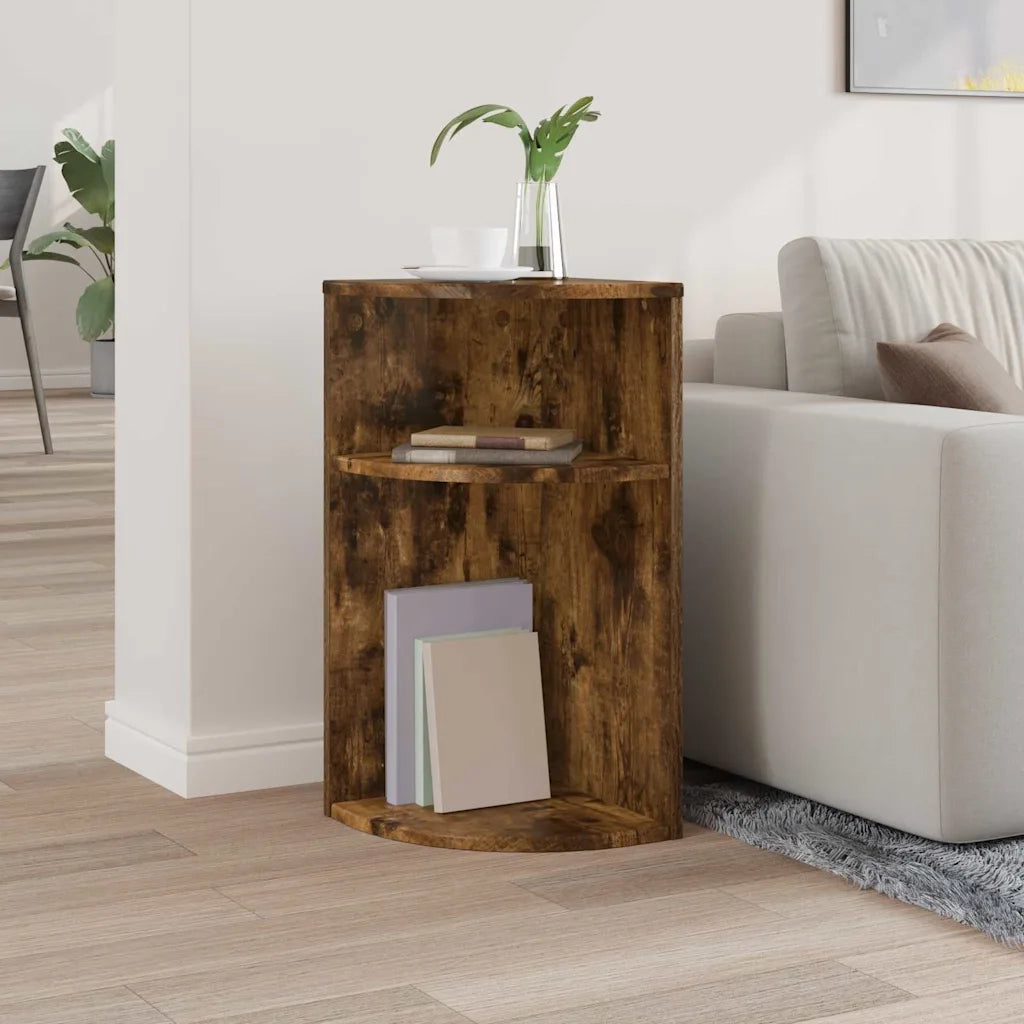 Tavolino Rovere fumé 29,6 x 29,6 x 60 cm Legno multistrato