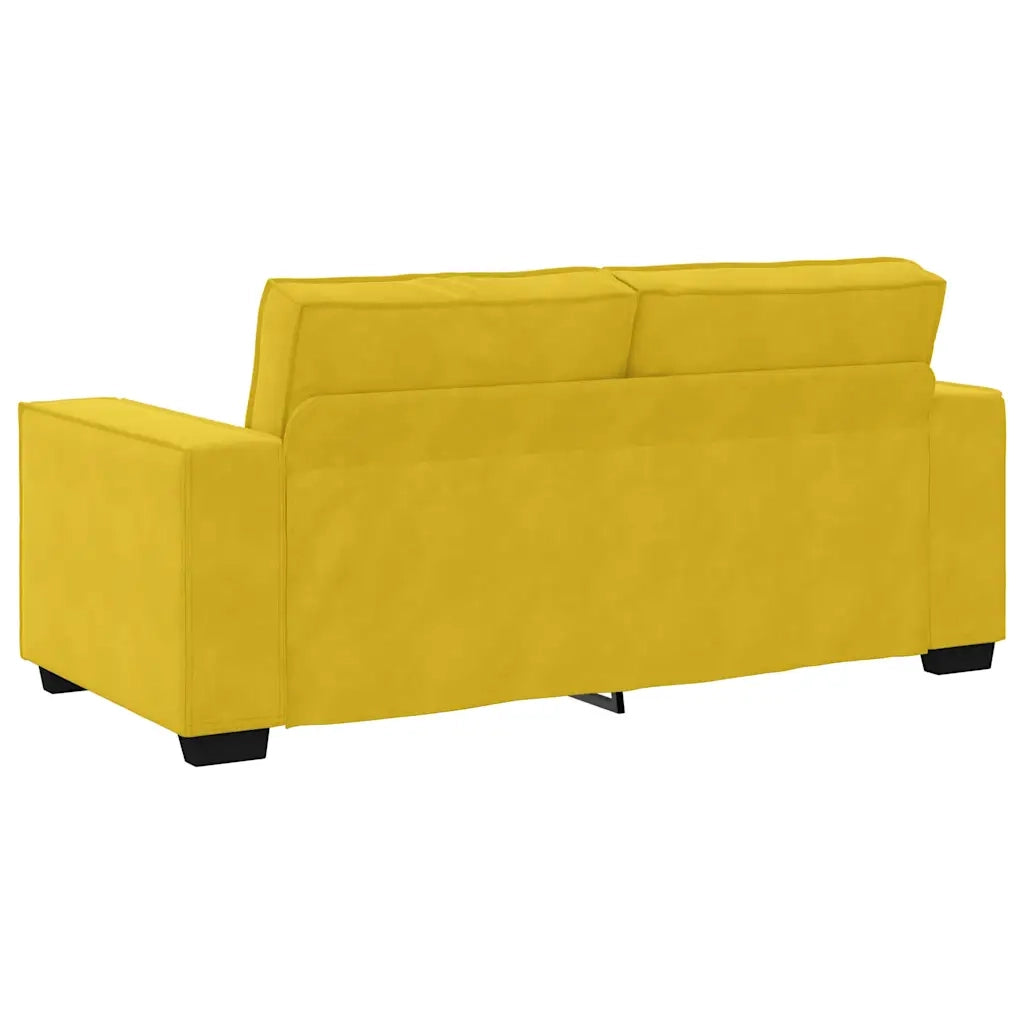 Divano a 2 Posti-Sofa 2 Posti giallo 140 cm in Velluto 135246