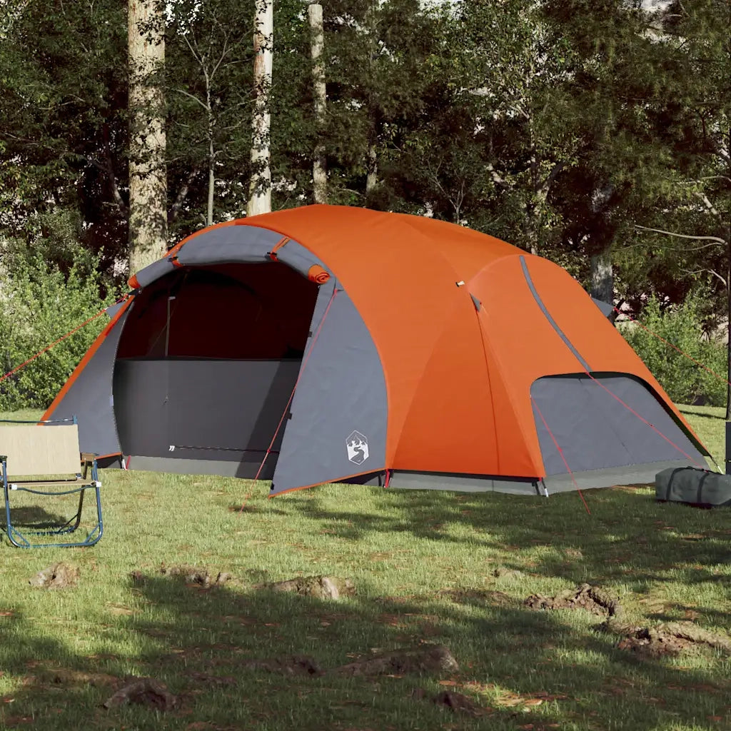 Tenda da Campeggio Crossvent 8 Persone-Tenda per Famiglie Arancione Impermeabile