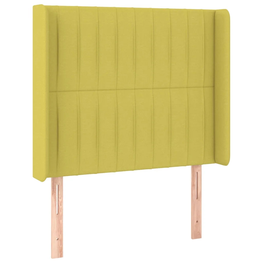 Testiera ad Orecchio Verde 103x16x118/128 cm in Tessuto