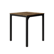 Vicco Tavolo da pranzo Nero/quercia rustico 70 x 70 cm