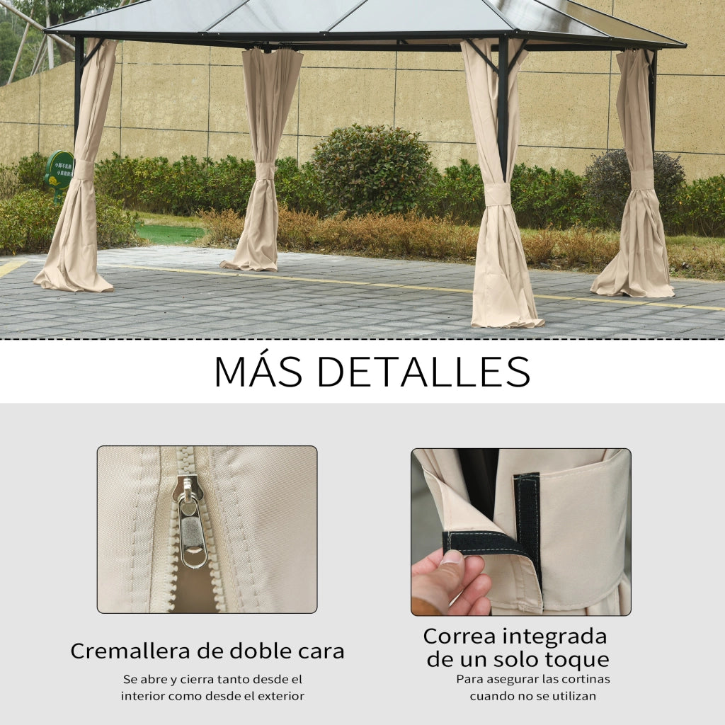 Pareti laterali per gazebo pergola ¨C zephmum ¨C 4 pezzi beige