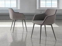 Sedia in tessuto grigio scuro