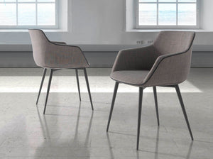 Sedia in tessuto grigio scuro