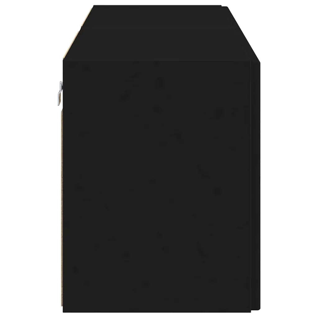 Mobile TV da parete 2 pcs Nero 59,5 x 31 x 40 cm
