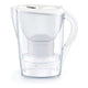 Brita caraffa filtrante marella bianca (2.4l) incl. 6 x filtri maxtra pro all-in-1 - adatta alla porta del frigorifero con memo digitale e coperchio ribaltabile - 1051474