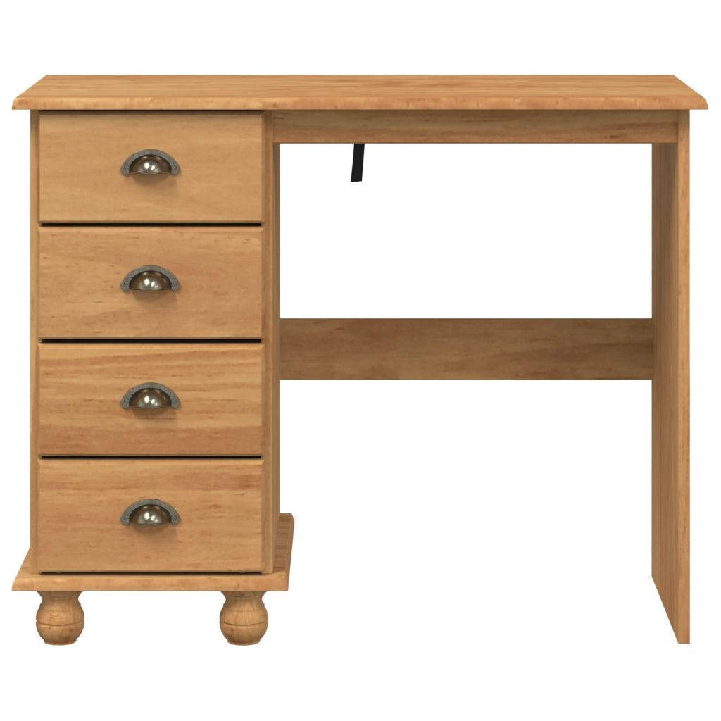 Scrivania 'ASKIM'con cassetti 95x40x75 cm in legno massello di pino
