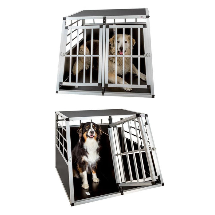 Gabbia per trasporto cani doppia con schienale dritto 97 x 90 x 69,5 cm 3708144/2