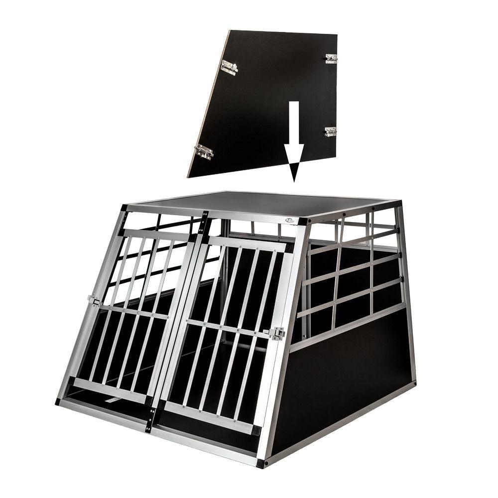 Gabbia per trasporto cani doppia con schienale dritto 97 x 90 x 69,5 cm 3708144/2