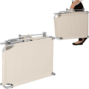 Lettino prendisole mobile da giardino in acciaio beige 2208098
