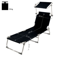 Set di 2 lettini prendisole in acciaio nero 2208190