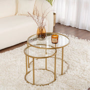 Simaxis, Tavolino da Salotto Modulabile, 60x60x43h cm oro