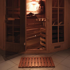 RIDDER Tappeto per il Bagno in Legno Grating Nature 52x52 cm 425920