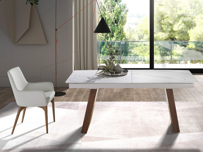 Sedia in ecopelle bianca